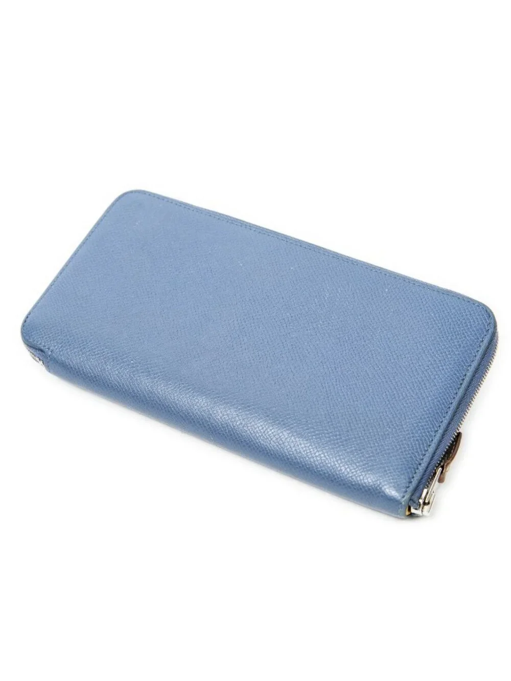 Hermes Azap Silk'in Classique Long Walletblue Agate Epsom Leather Wallet